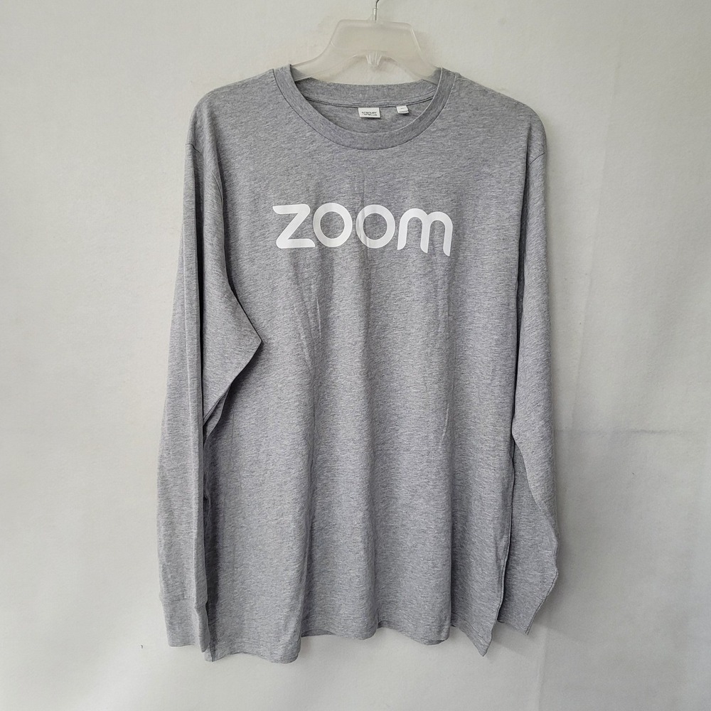 Zoom Video Communications T Shirt Mens XL Gray Heather Certified Organic Cotton